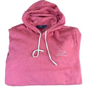 Vineyard Vines Coral Pink Whale Logo Hoodie Sweatshirt Men's Size L